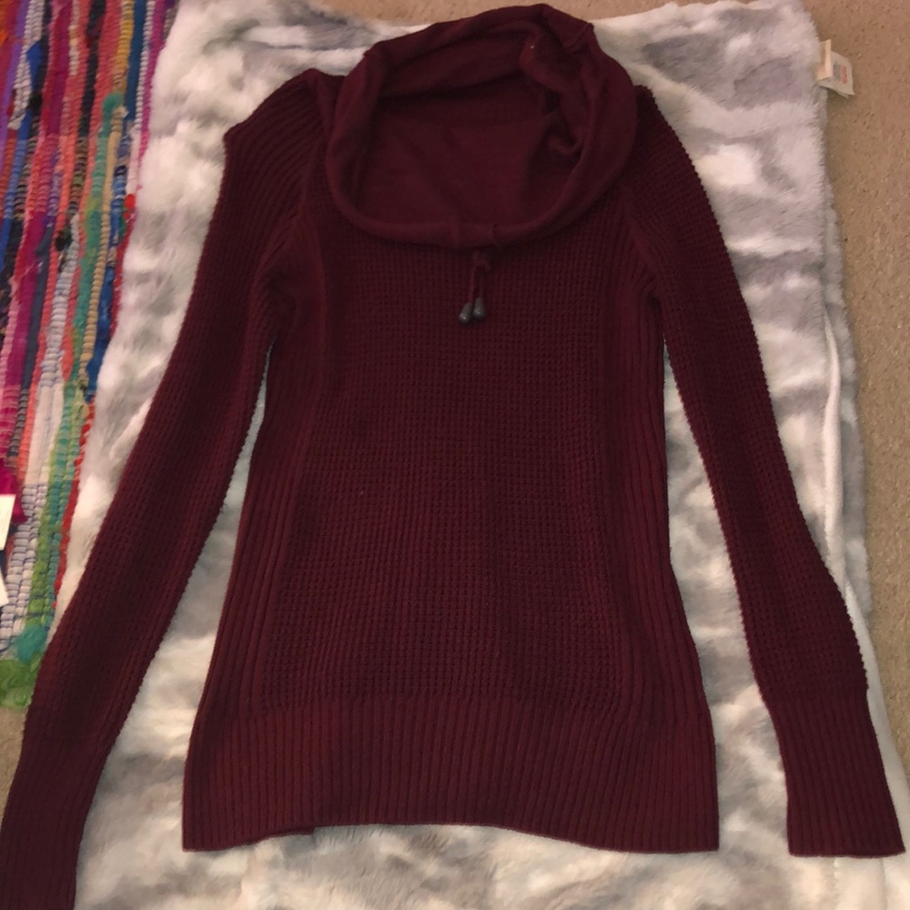 Long wine cardigan